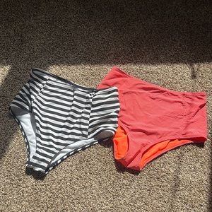 ANEMONE high waisted bikini bottoms set.